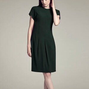 MM LaFleur Kelly Green Shift Midi Dress Size 8 Career Workwear Professional